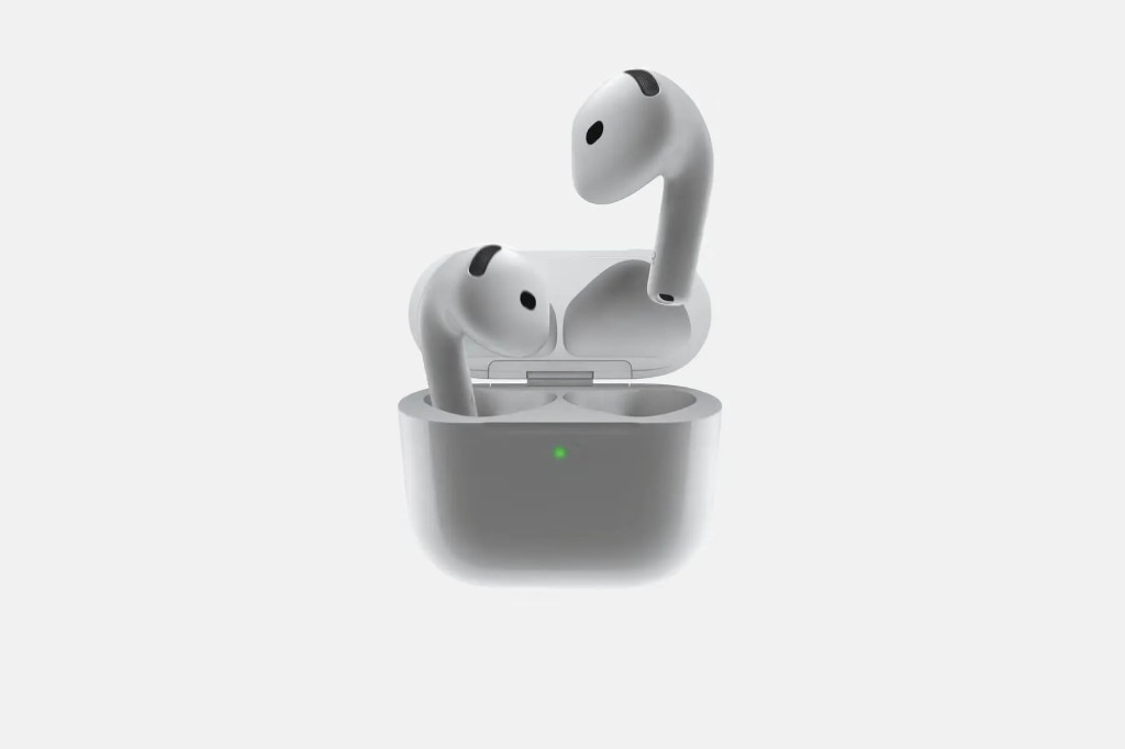 AirPods 5 earbuds and open charging case