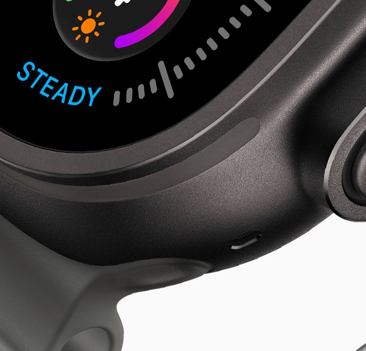 Close-up of Apple Watch Ultra 4 titanium case